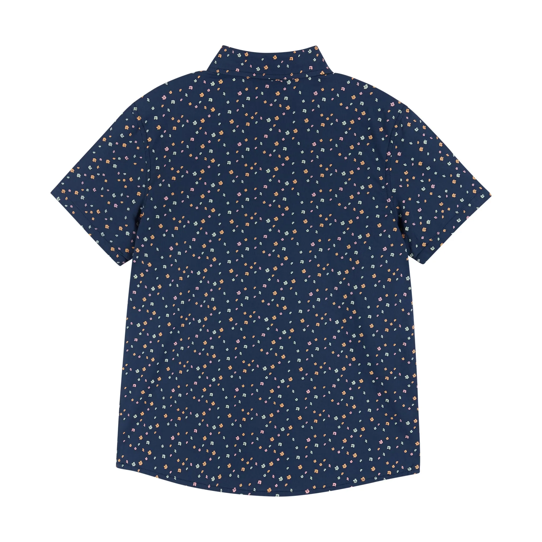 Navy Floral Print Buttondown Shirt (Size 8-16 years)