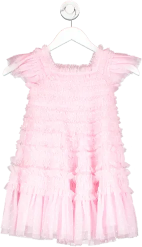 Needle & Thread Pink Lisette Ruffled Tulle Dress 4 Years