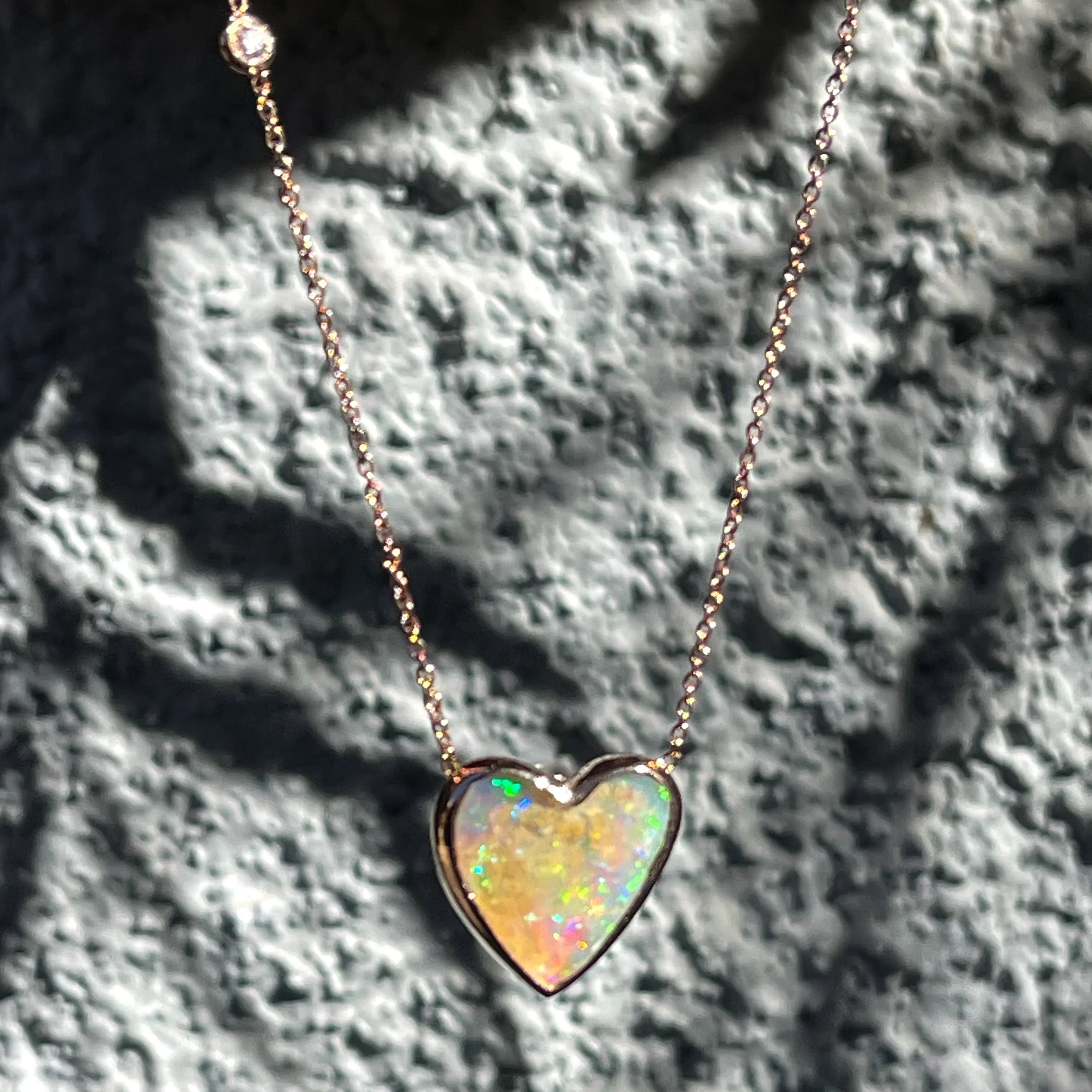 Neon Love Dali Australian Opal Necklace