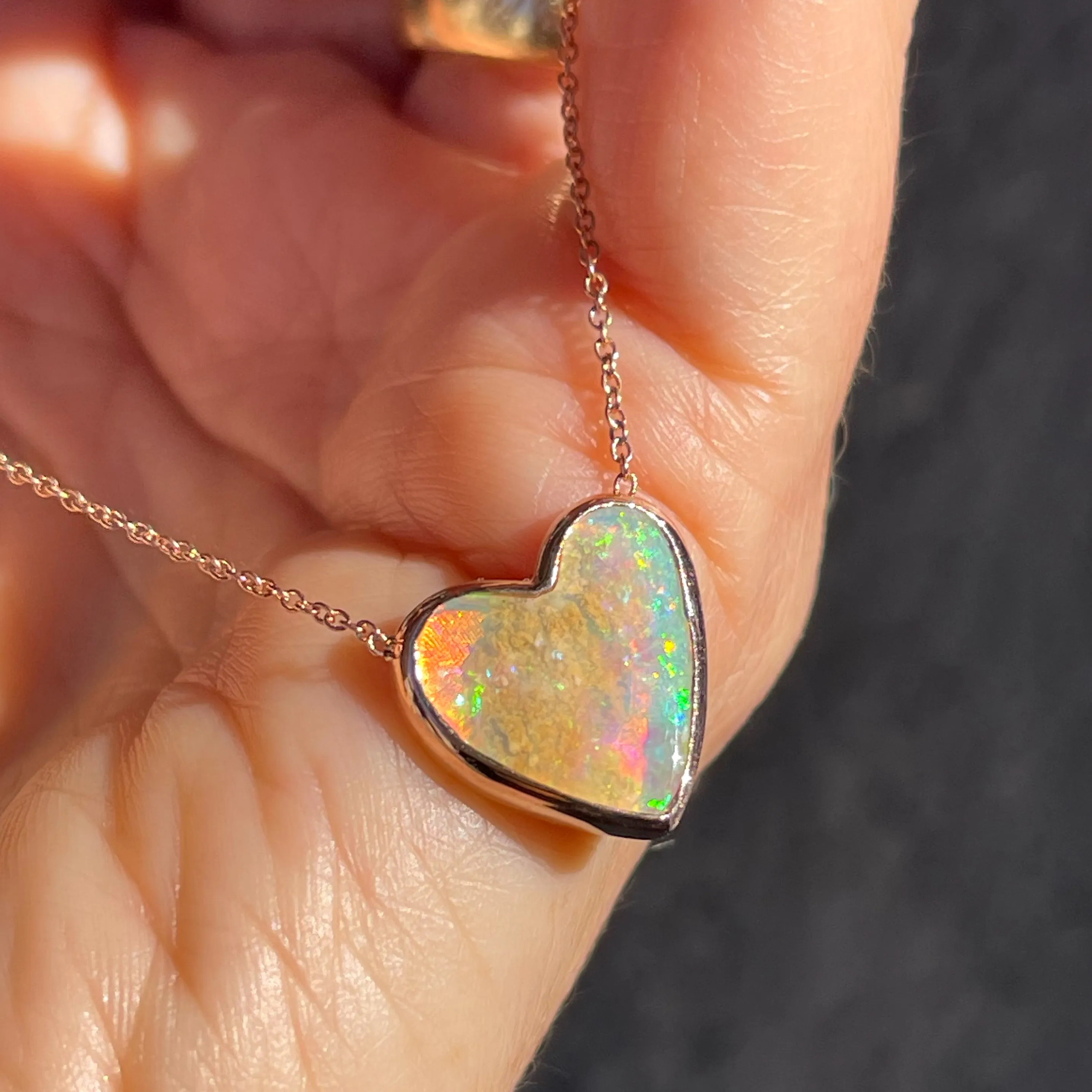 Neon Love Dali Australian Opal Necklace