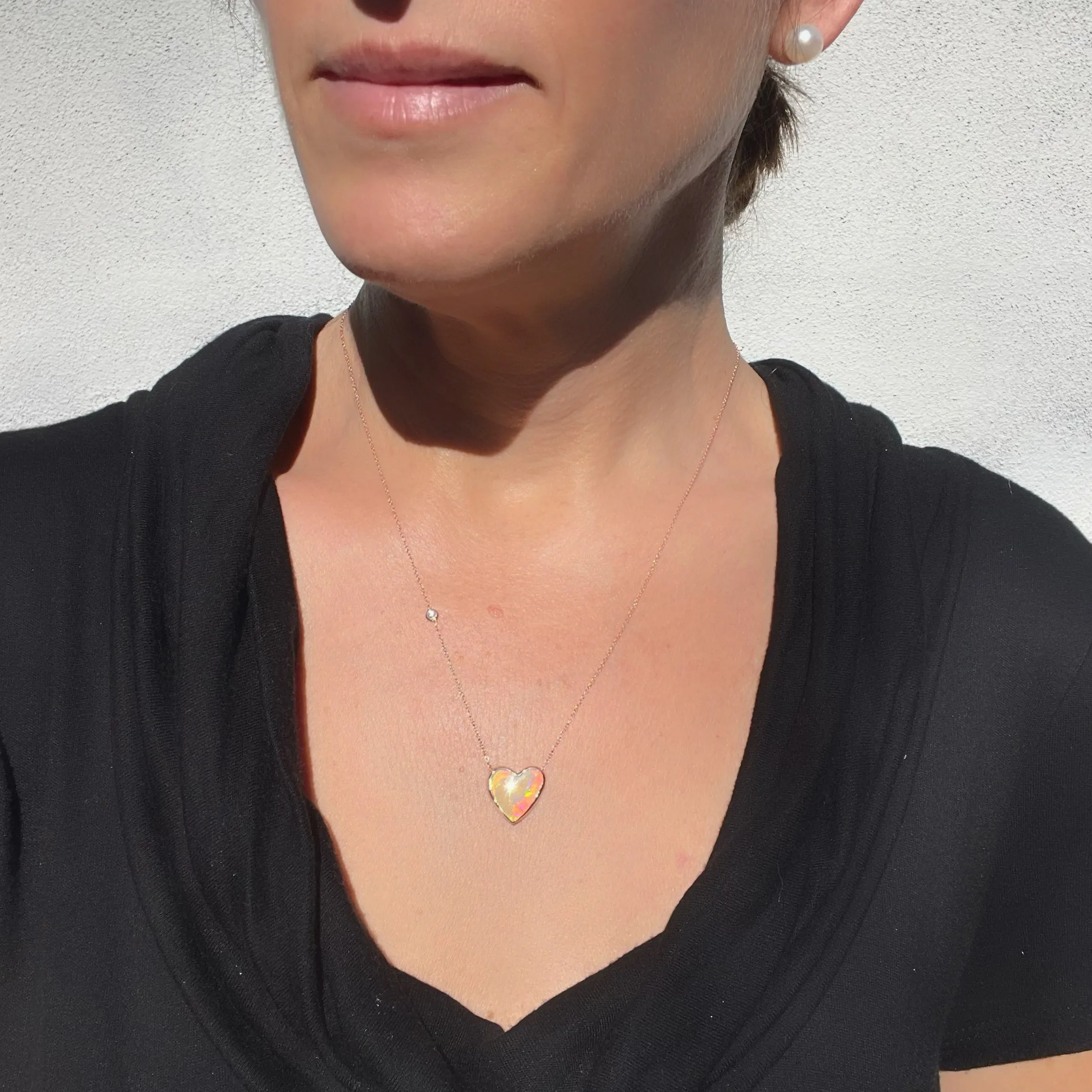 Neon Love Dali Australian Opal Necklace