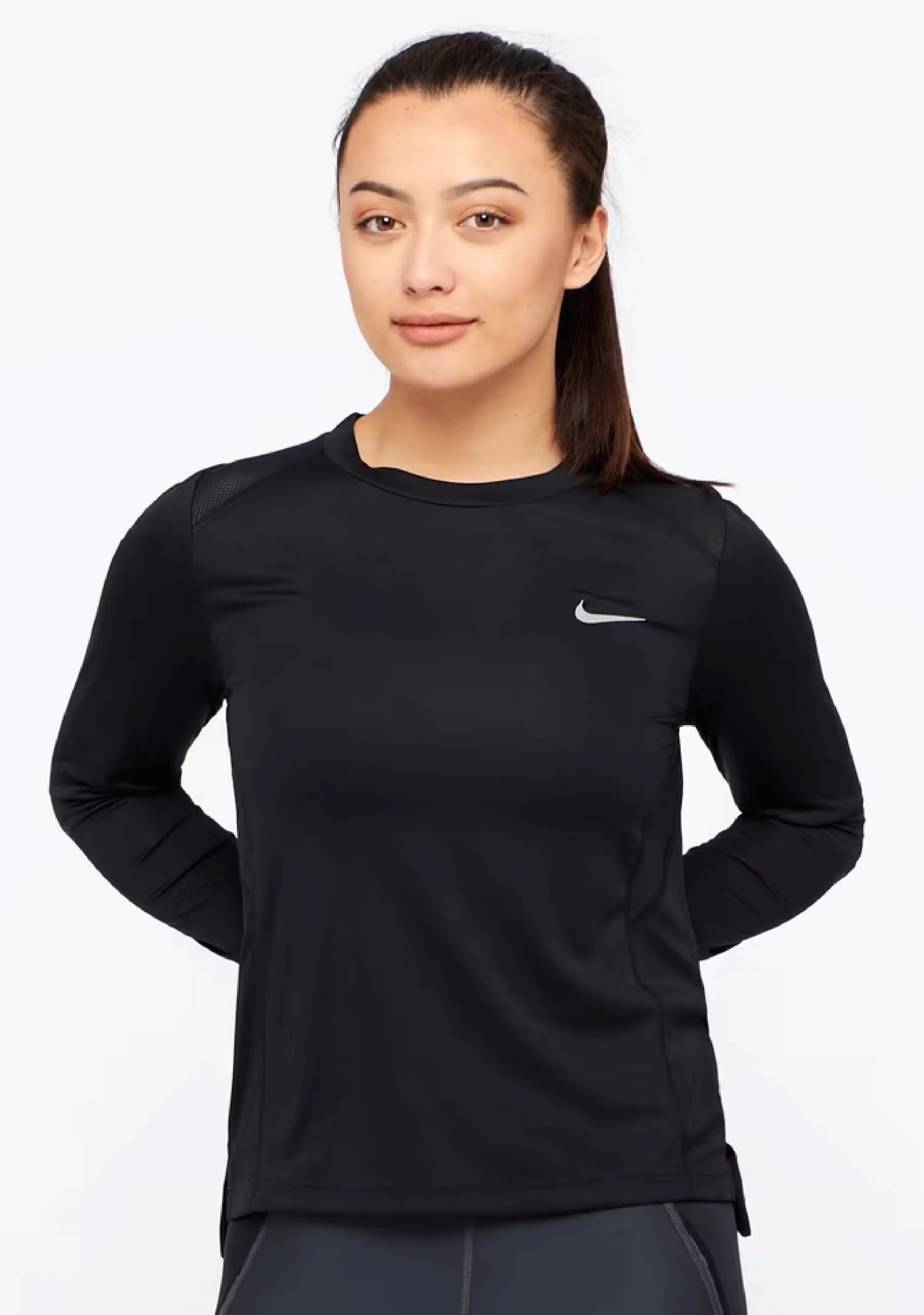 Nike Womens Dri Fit Miller Long Sleeve Top <BR> AT4192 010