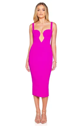 Nookie Minx Midi Dress - Electric Pink