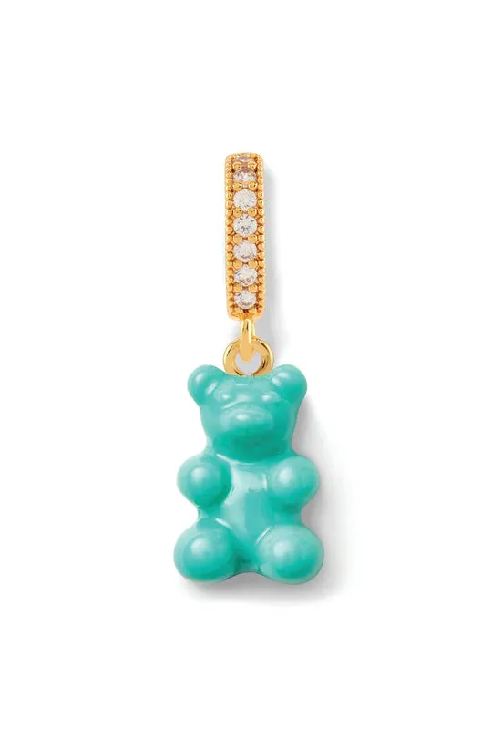 Nostalgia Bear Glossy Pendant, Crystal Gold Connector