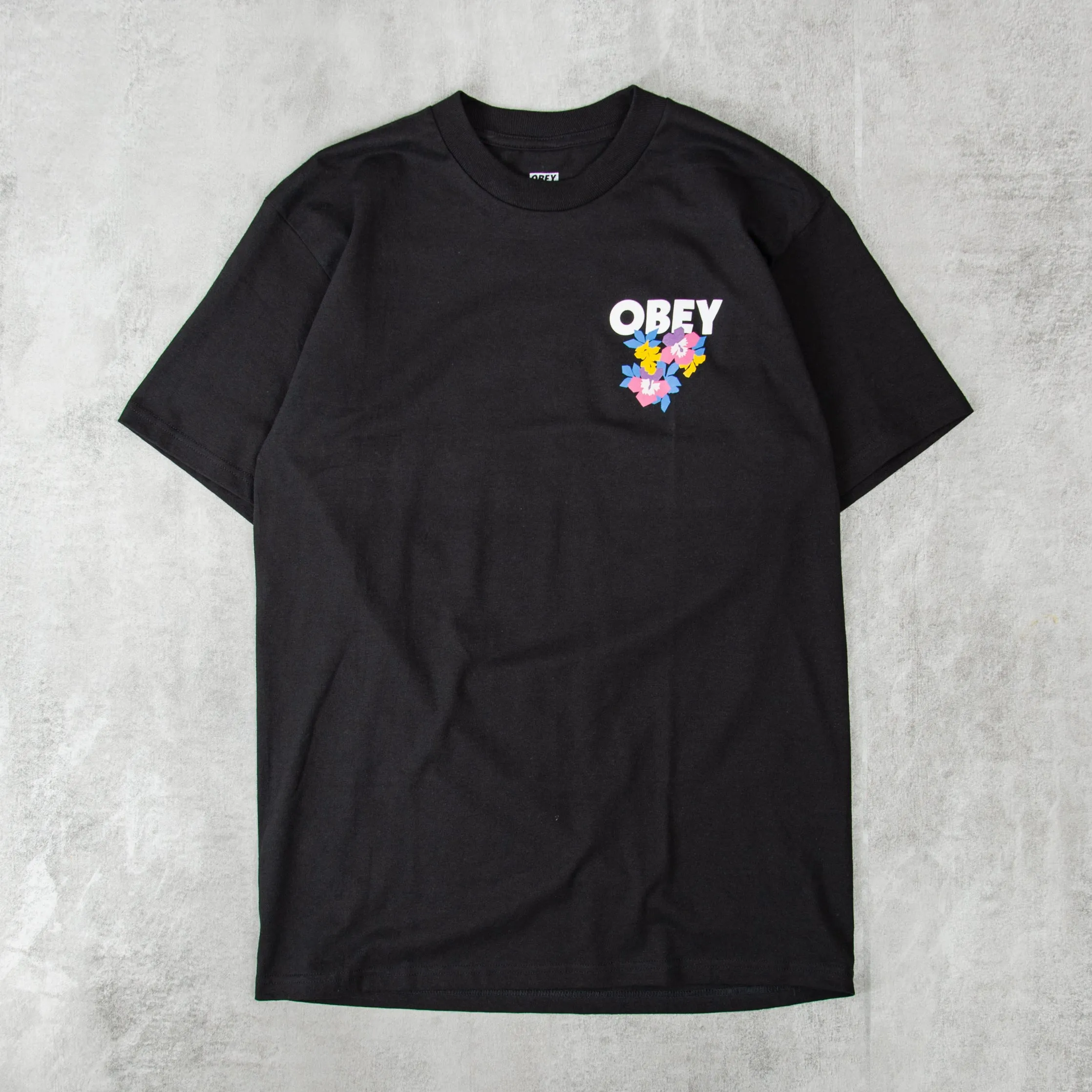 Obey Floral Garden Tee - Black