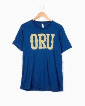 ORU Western Stamp Navy Tri-Blend Tee