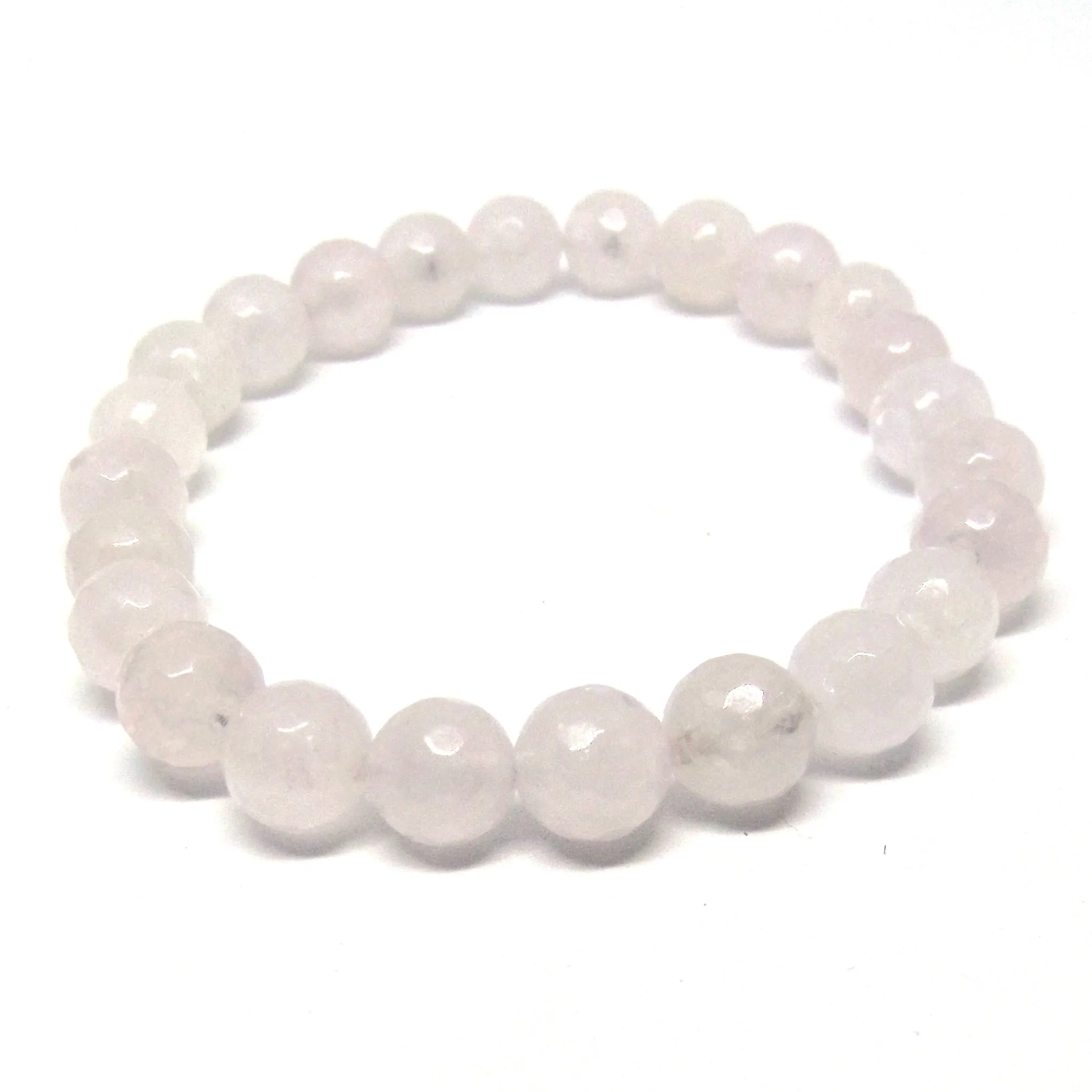 Pale Rose Quartz Gemstone Healing Bracelet for Unconditional Love