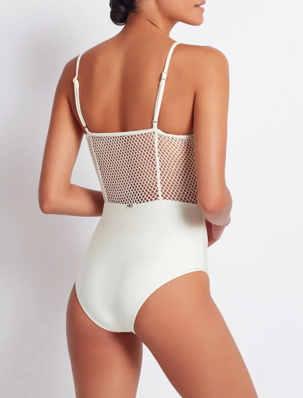 Patbo - Floral Crochet One Piece - Ivory