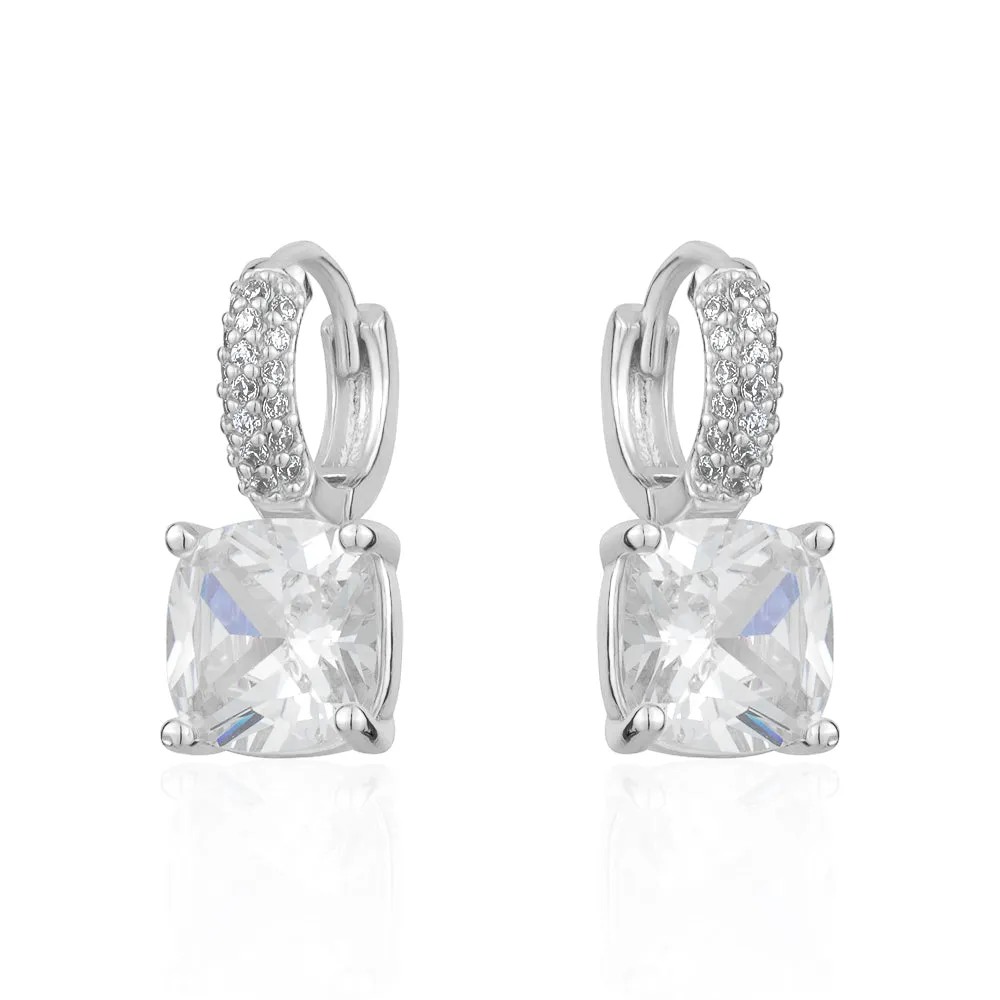 PAVE CRYSTAL EARRINGS