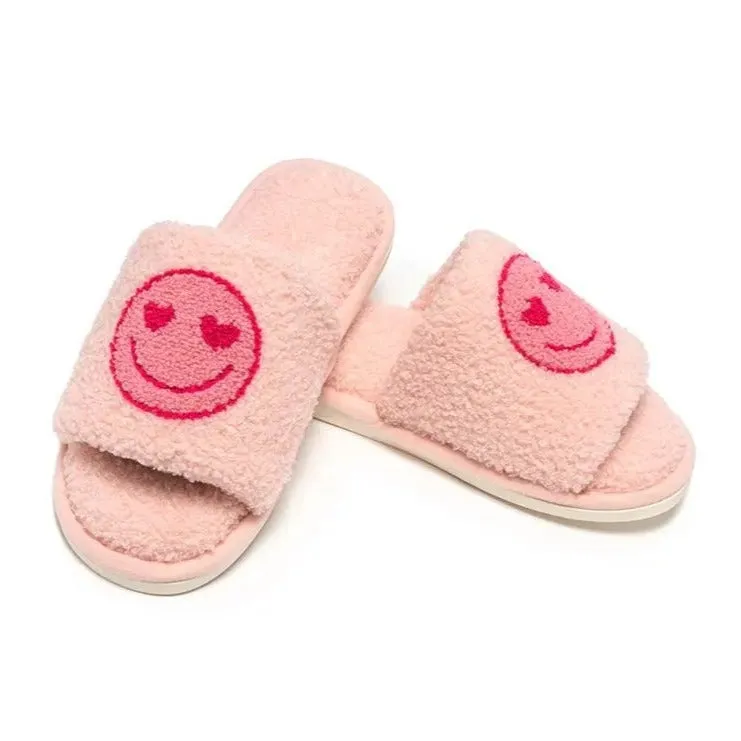 Pink Happy Slide Slippers