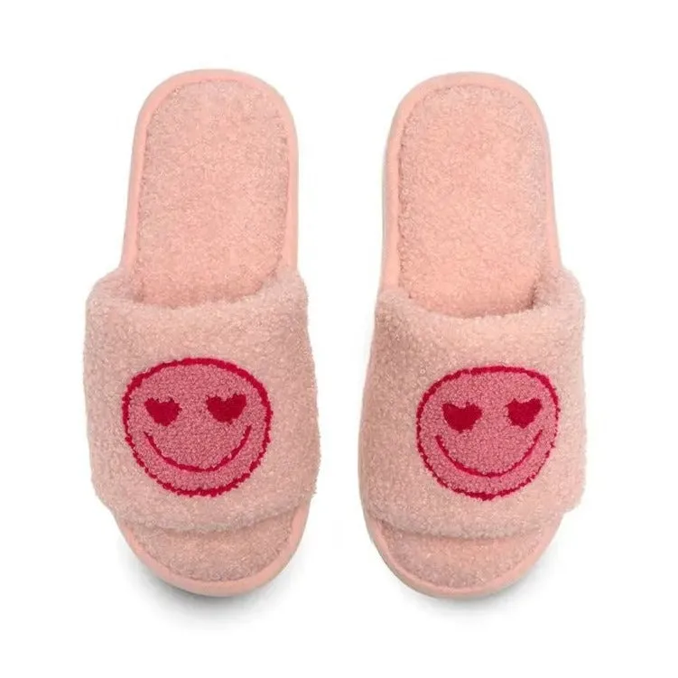 Pink Happy Slide Slippers