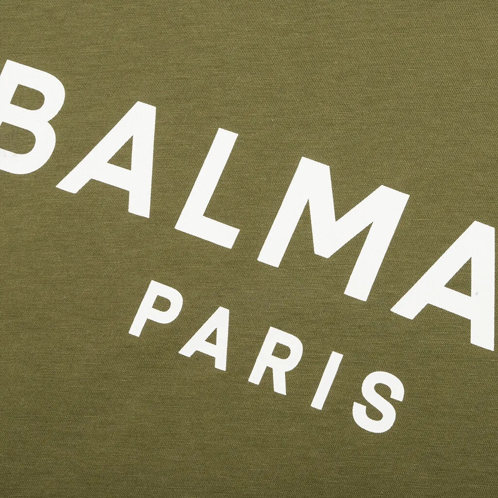 Printed T-Shirt - Khaki/White