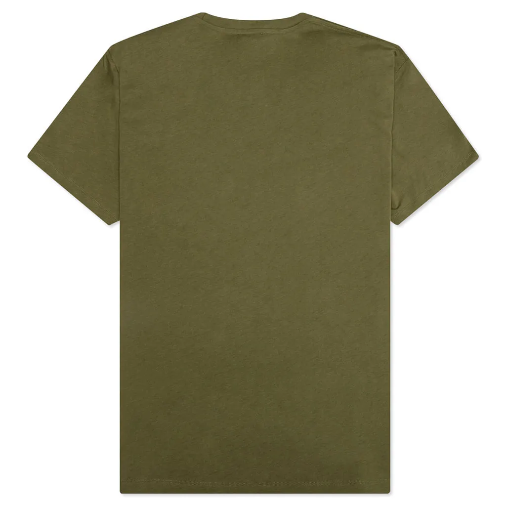 Printed T-Shirt - Khaki/White