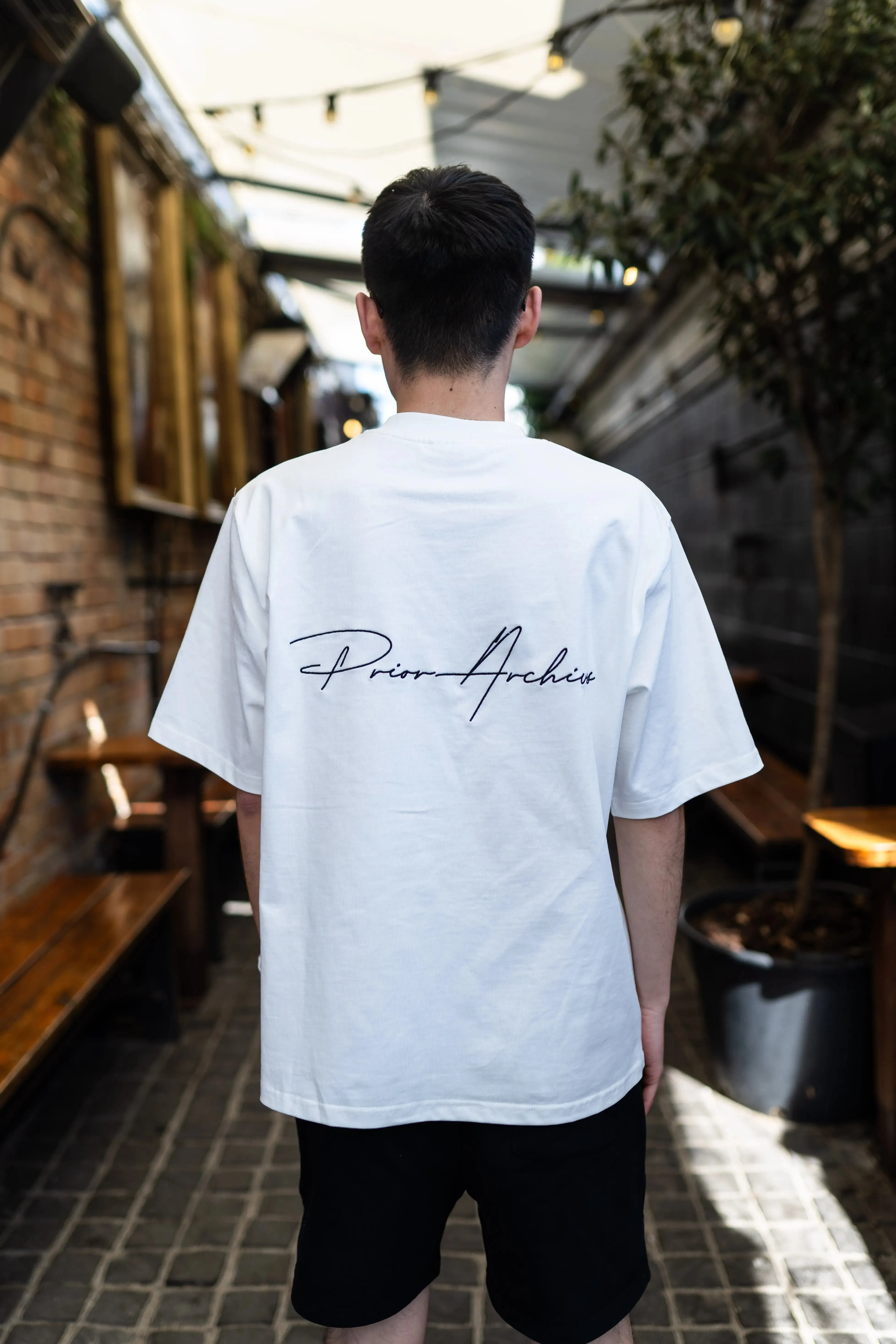 Prior Embroidery Logo Oversized T-shirt Fog