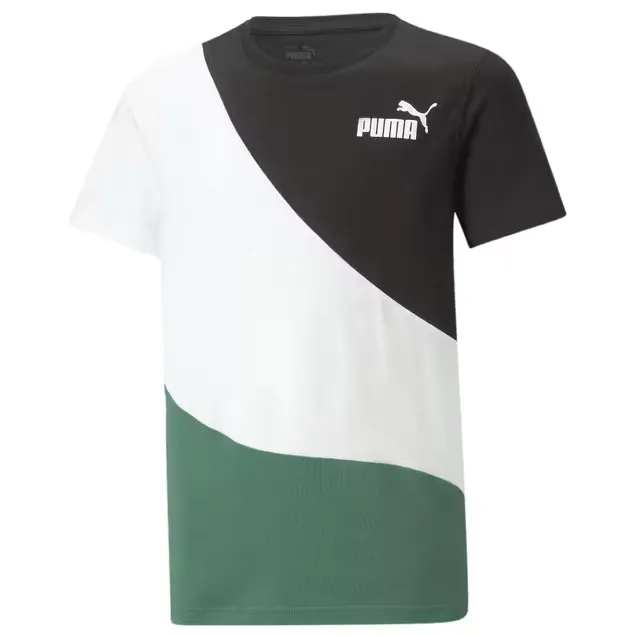 Puma Boys' Short Sleeve T-Shirt Power Cat Tee B 674231-37 vine