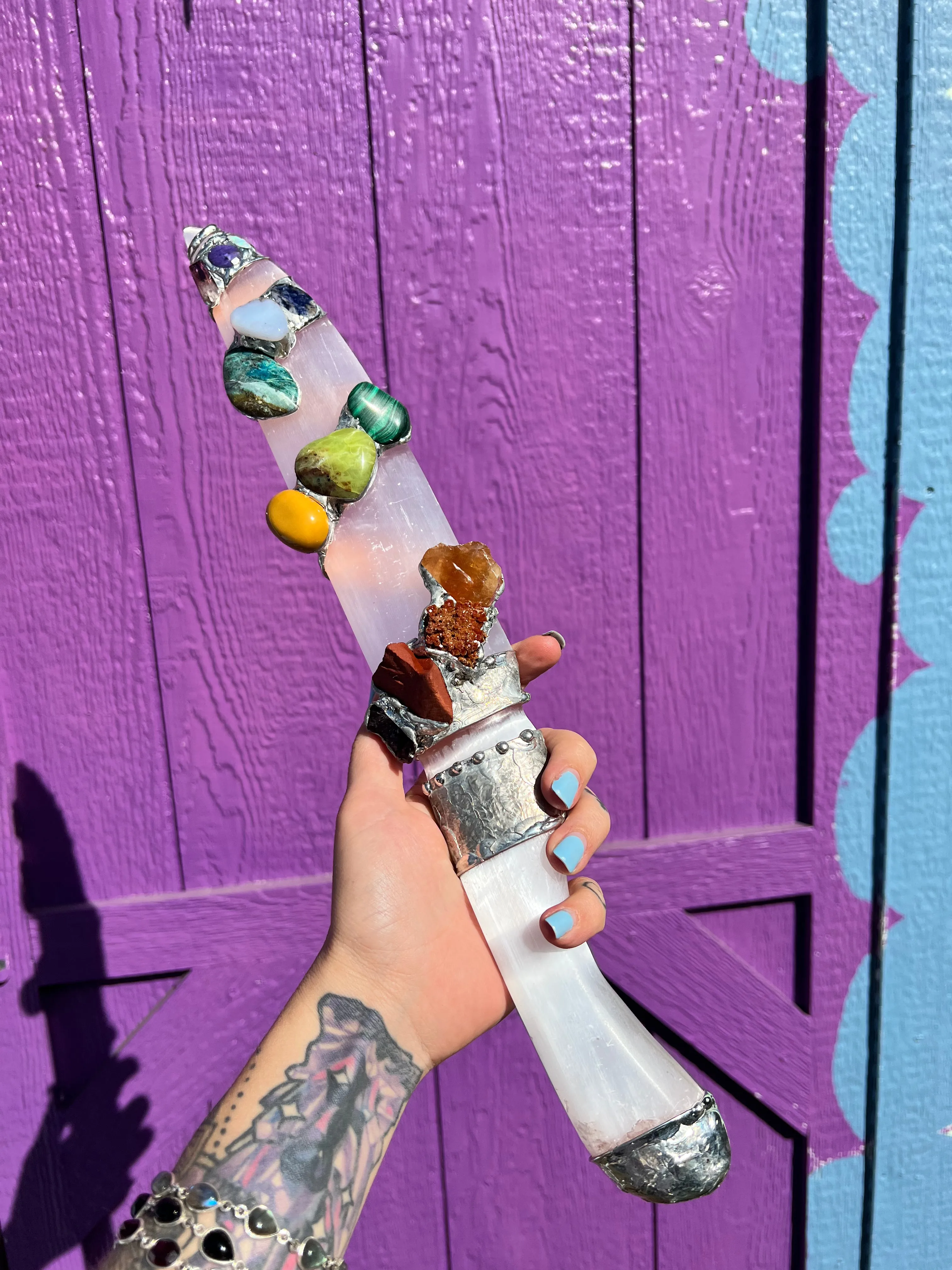 Rainbow Spectrum Selenite Energetic tool for Spiritual Alchemy