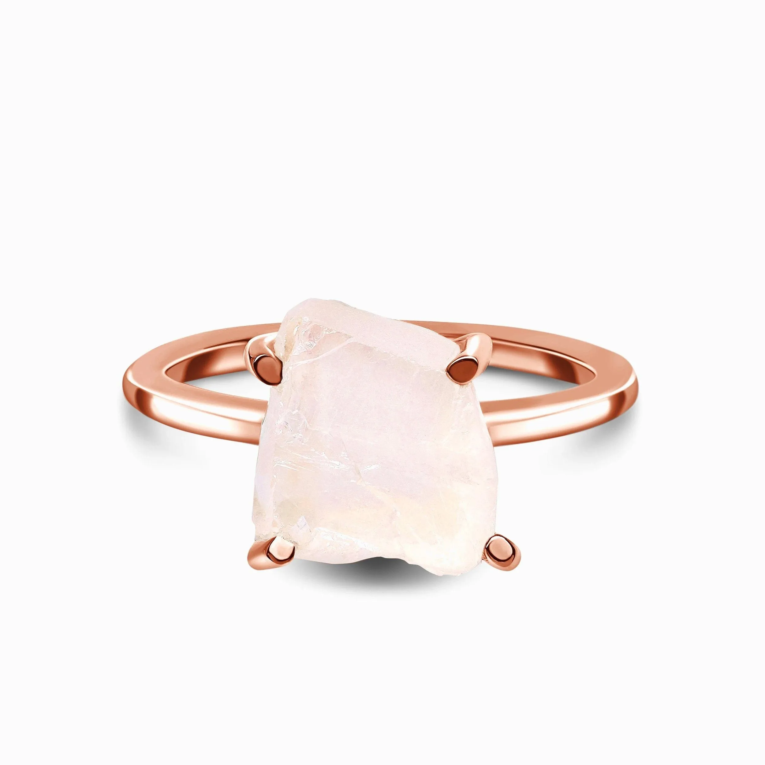 Raw Crystal Ring - Petite Rose Quartz