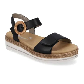 Remonte Jocelyn D0Q52 Flatform Backstrap Sandal (Women) - Black