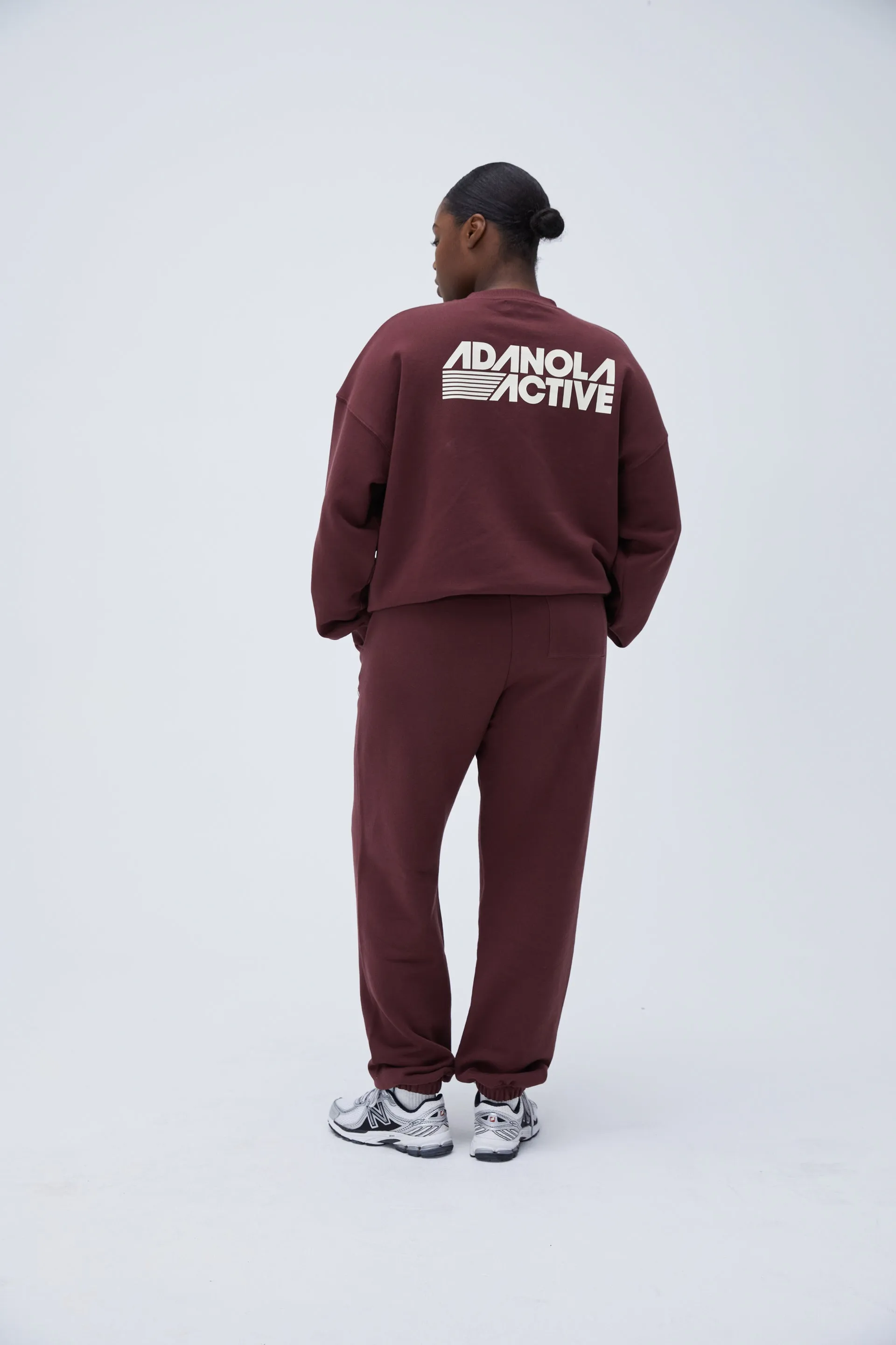 Retro Sport Oversized Sweatshirt - Burgundy