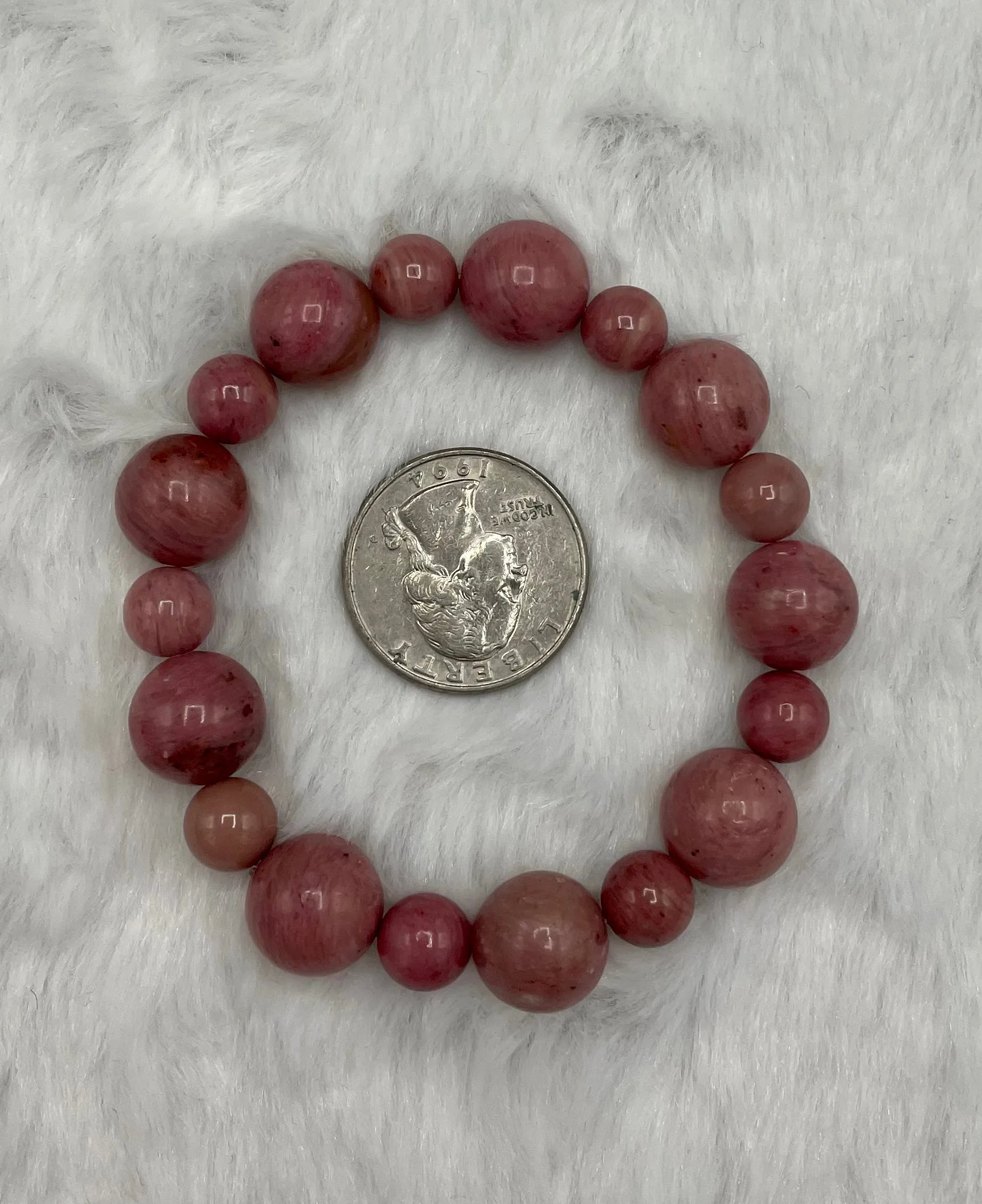 Rhodonite Chunky Beaded Bracelet