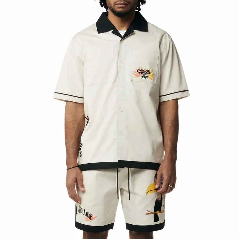 Smoke Rise Toucan Resort Polished Twill Set (Chalk)