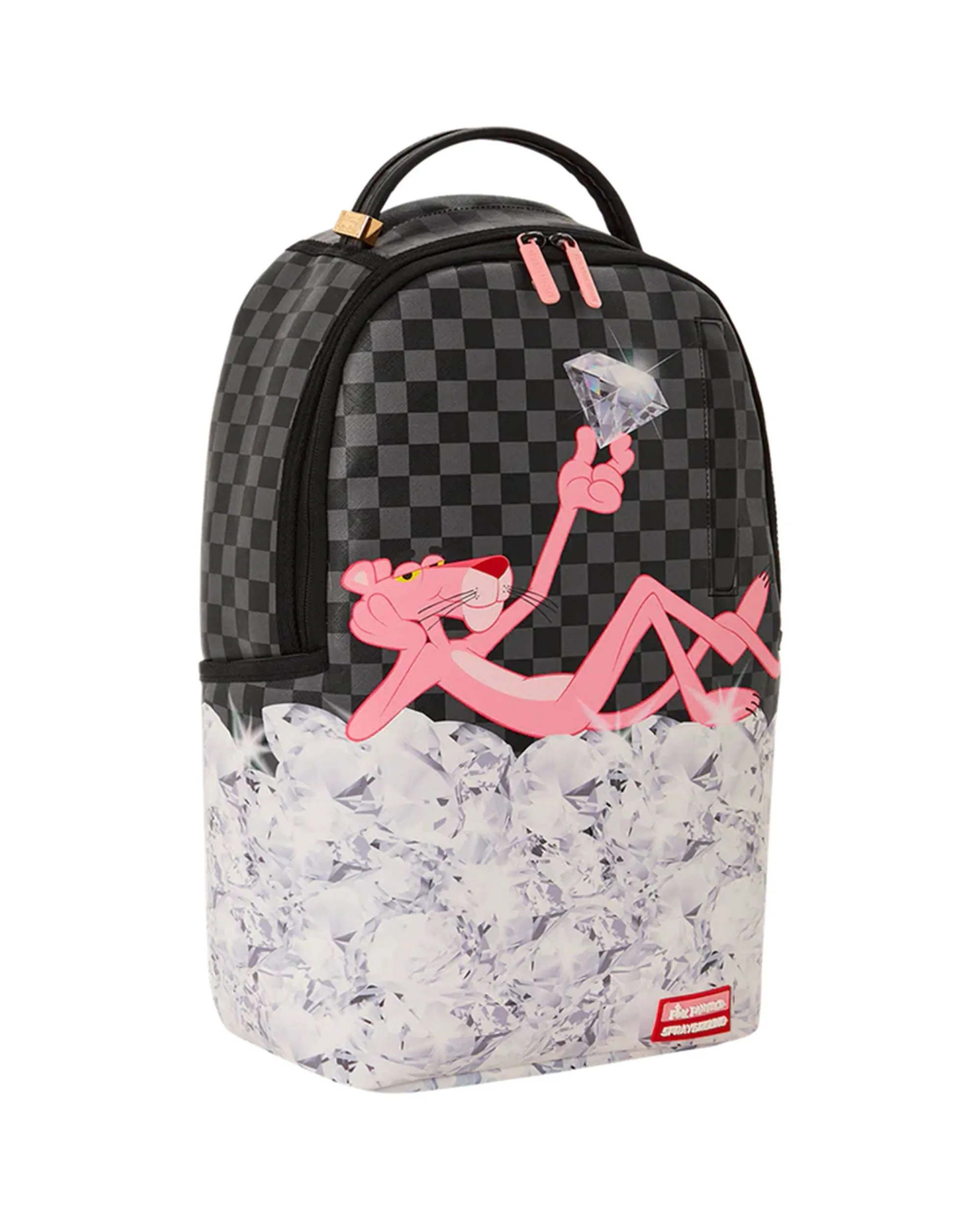 Sprayground Pink Panther Stacked Diamonds Backpack