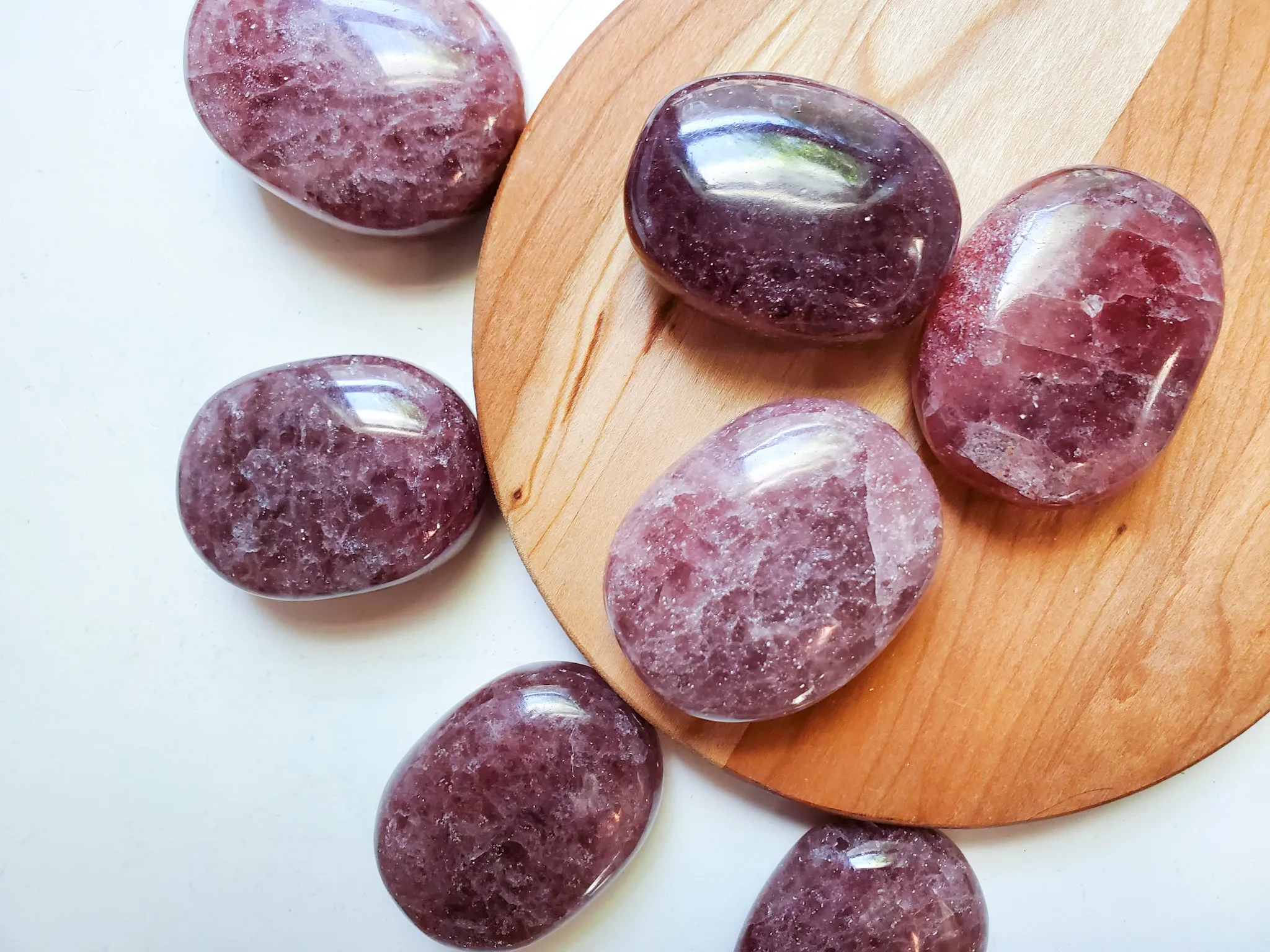 Strawberry Quartz Palm Stone