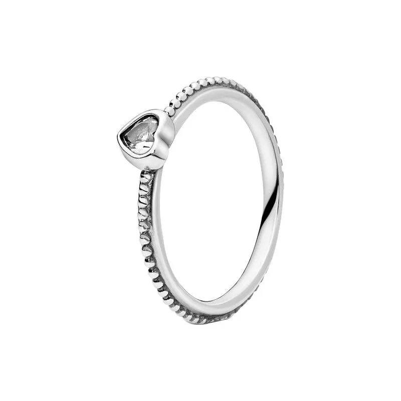 Stylish Sterling Silver Sparkling Gem Ring For Women