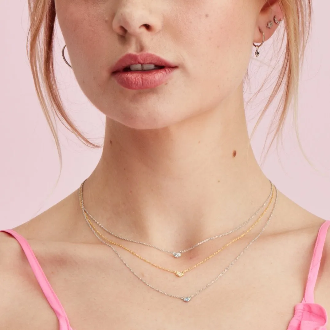 Superfine / Necklace / Keepsake / Rose Quartz   Gold