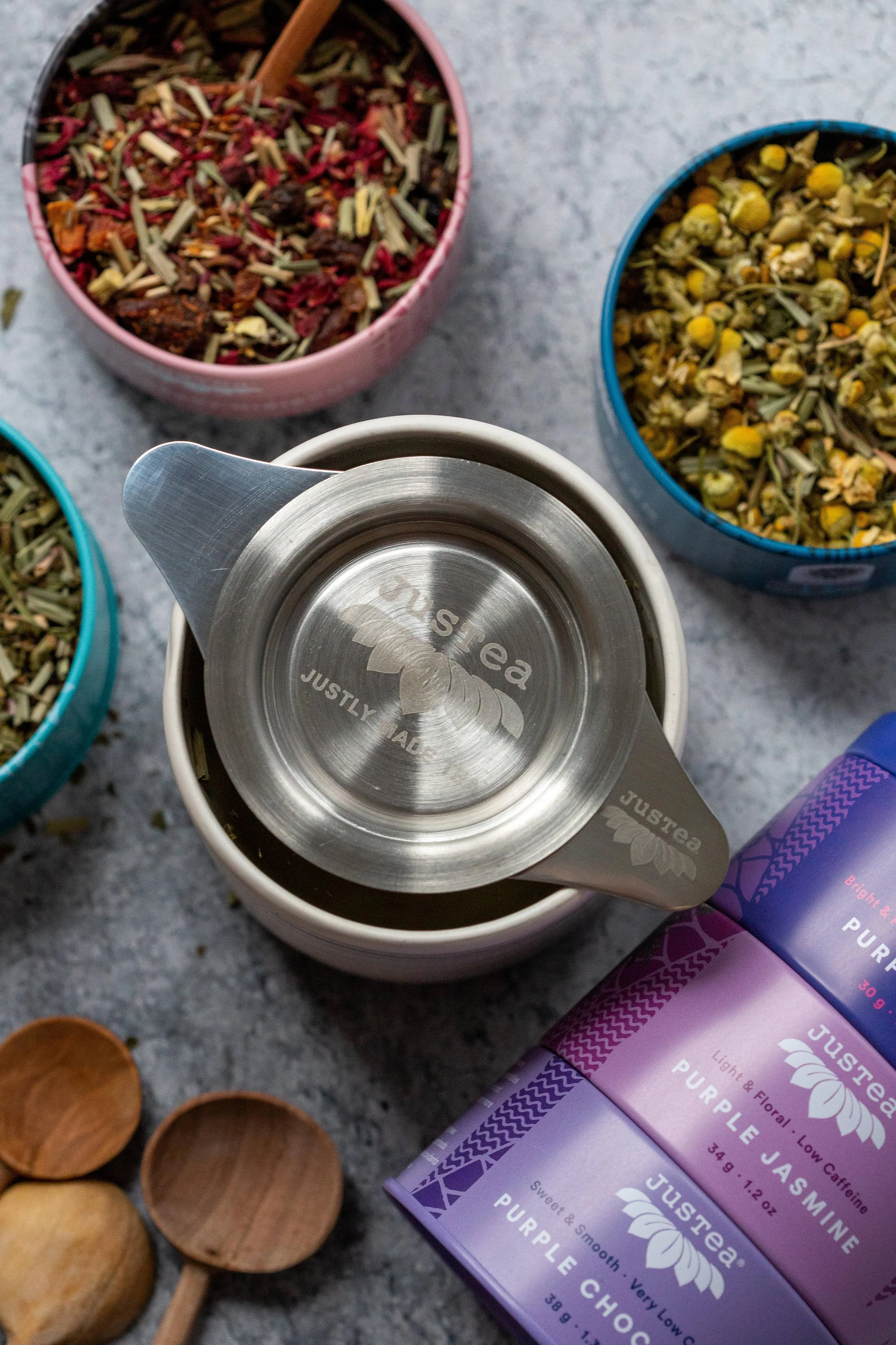 Tea Infuser with Dual-use Coaster Lid