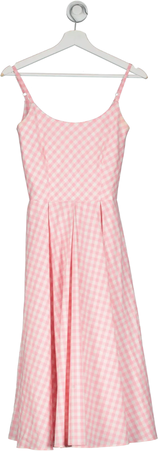 The Pretty Dress Company Pink Checked Swing Dress UK 6