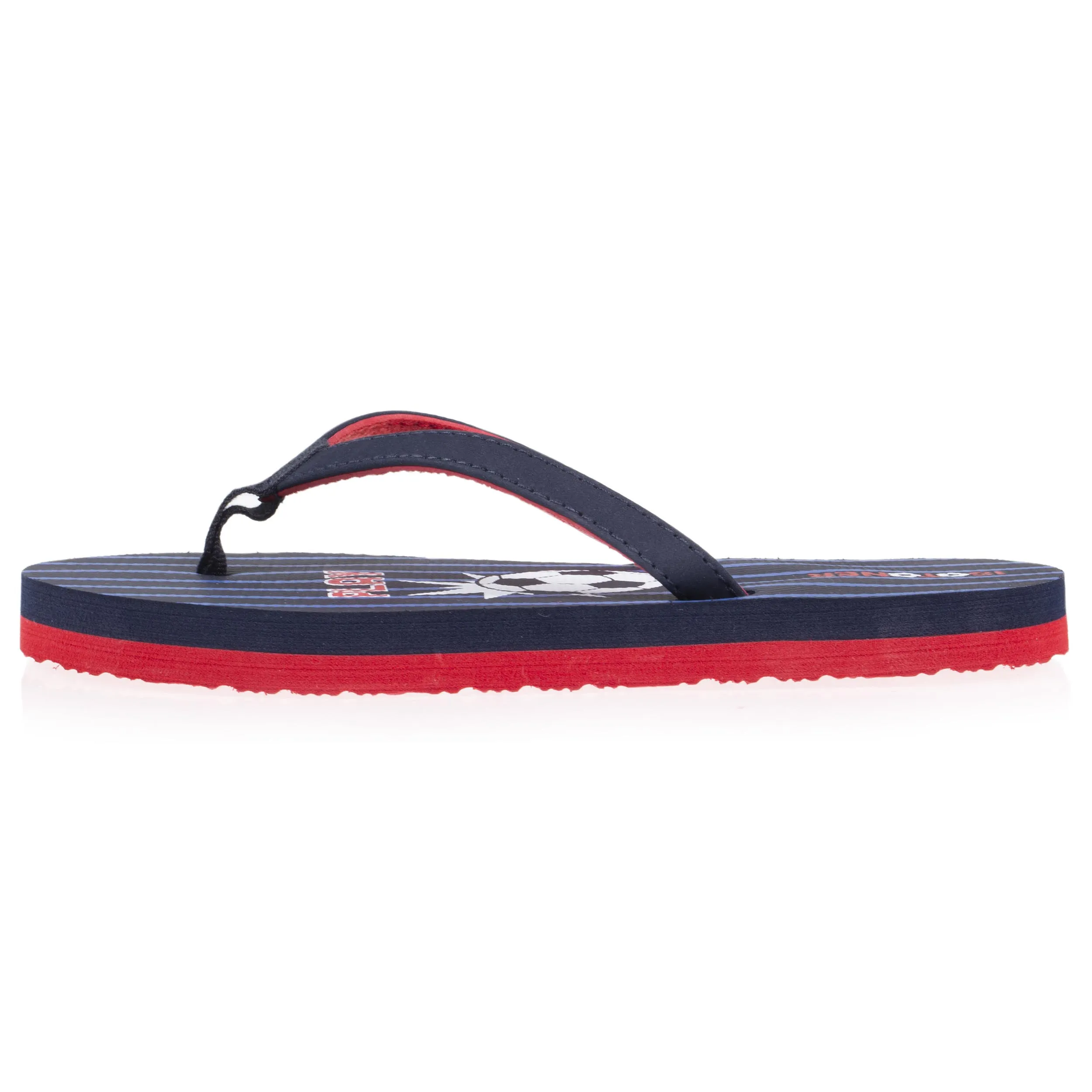 Tongs Enfant Football Marine