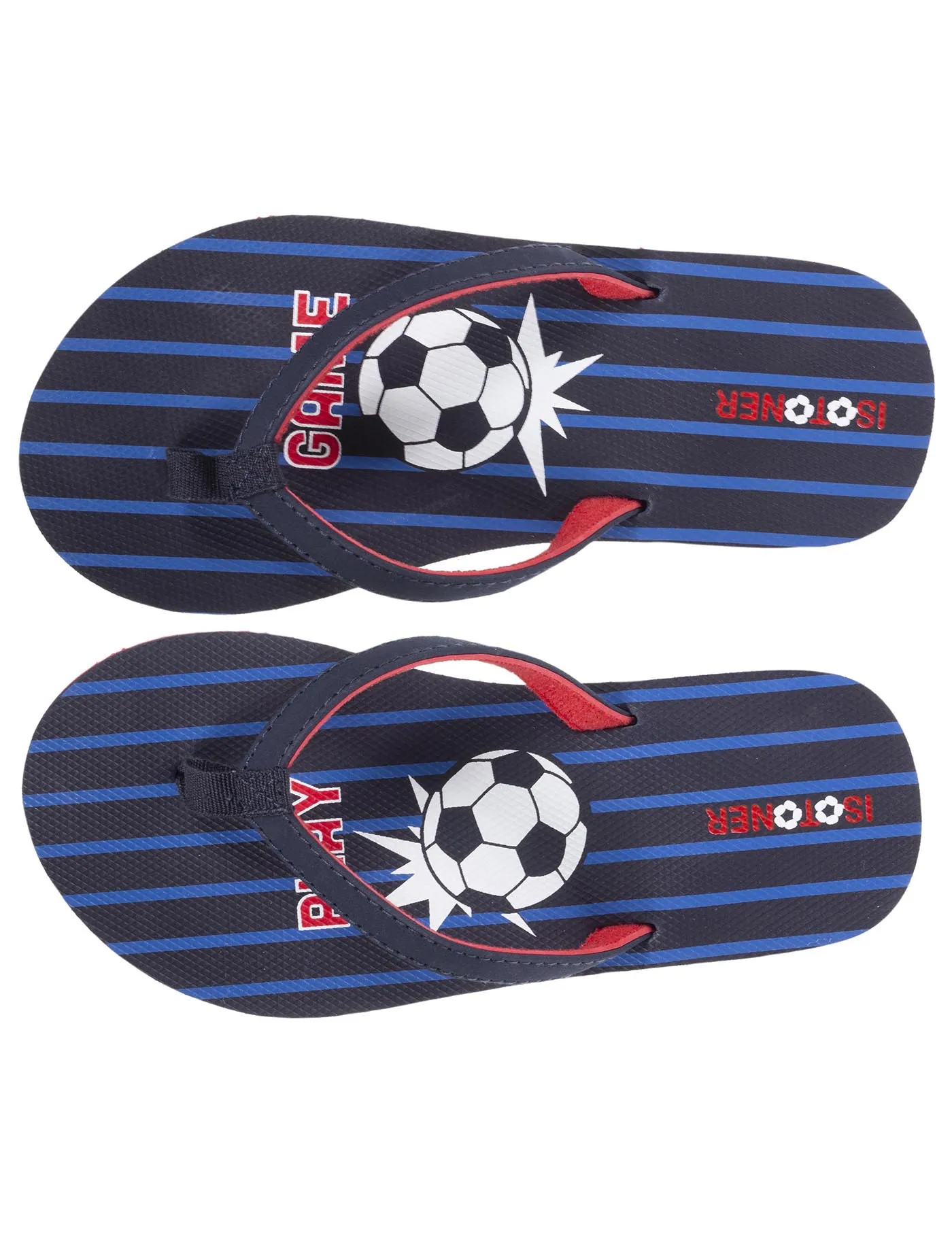 Tongs Enfant Football Marine