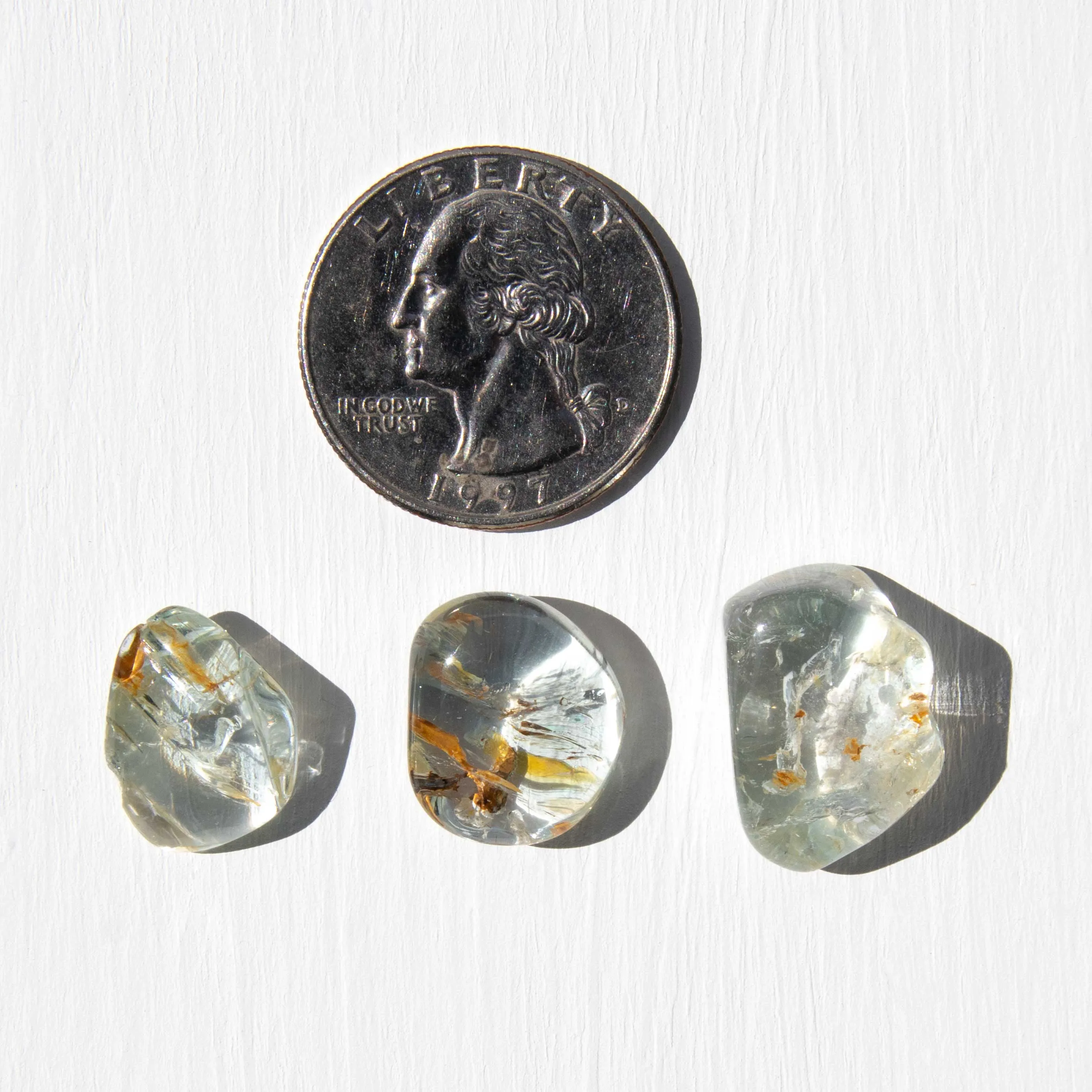 Topaz, Silver - Tumbled