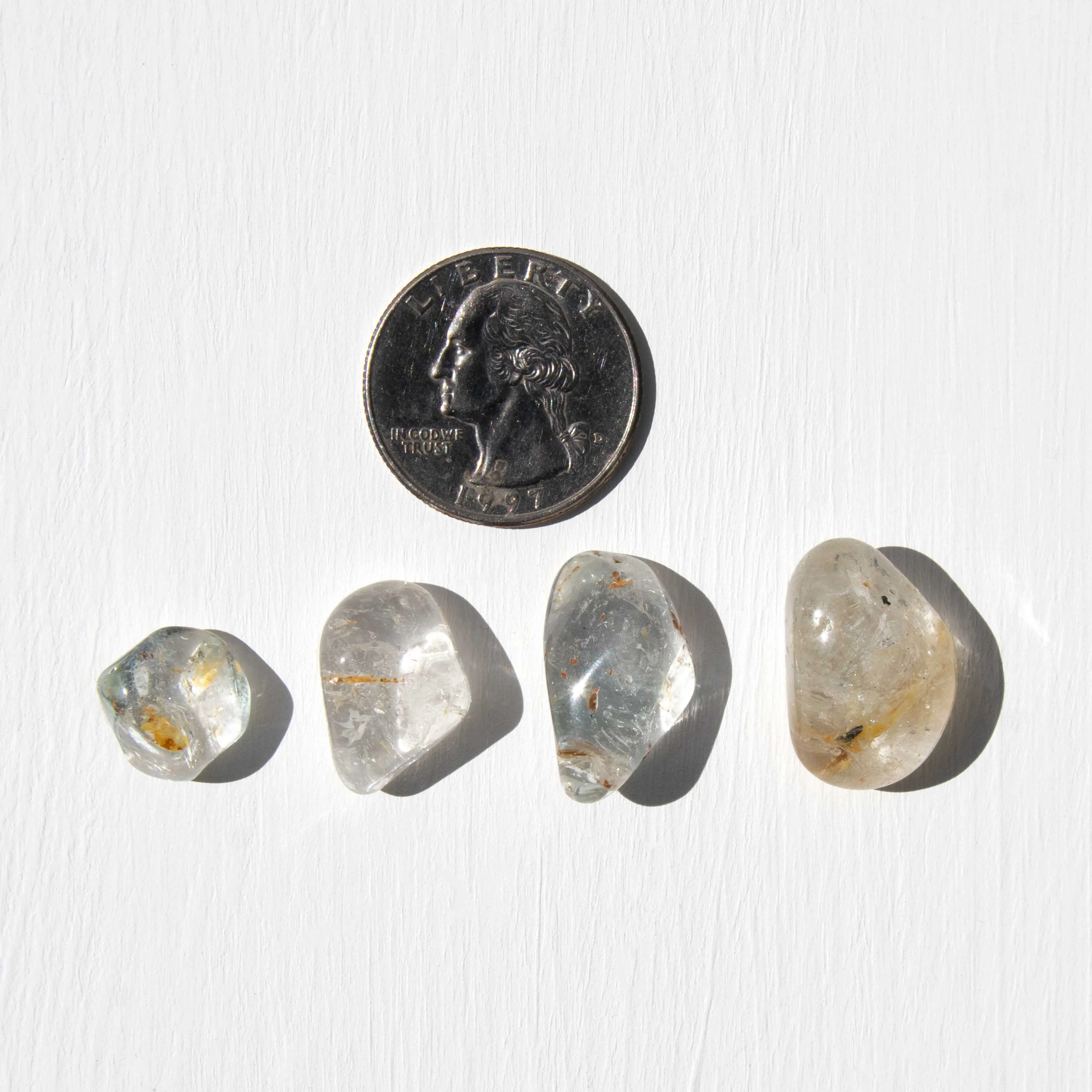 Topaz, Silver - Tumbled