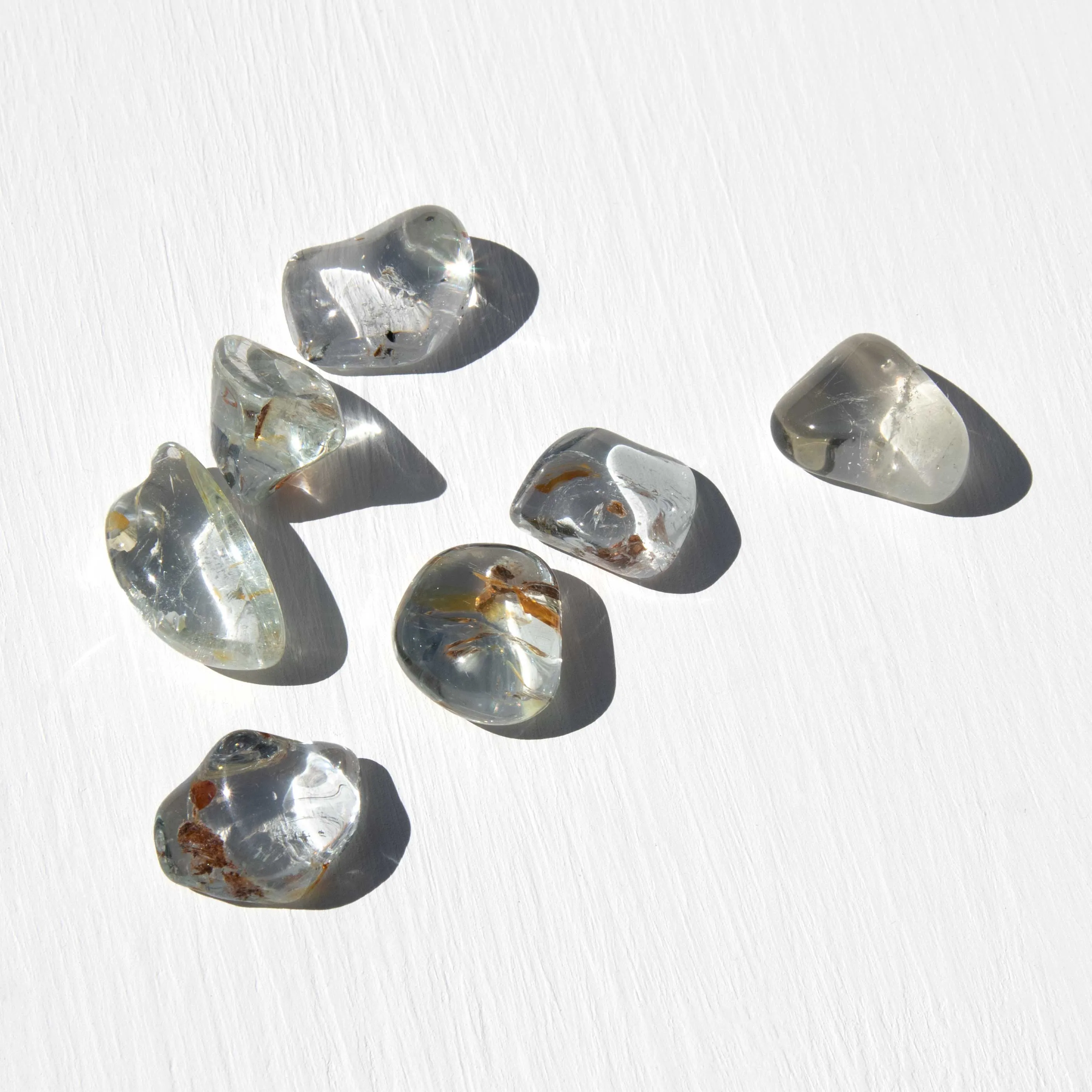 Topaz, Silver - Tumbled