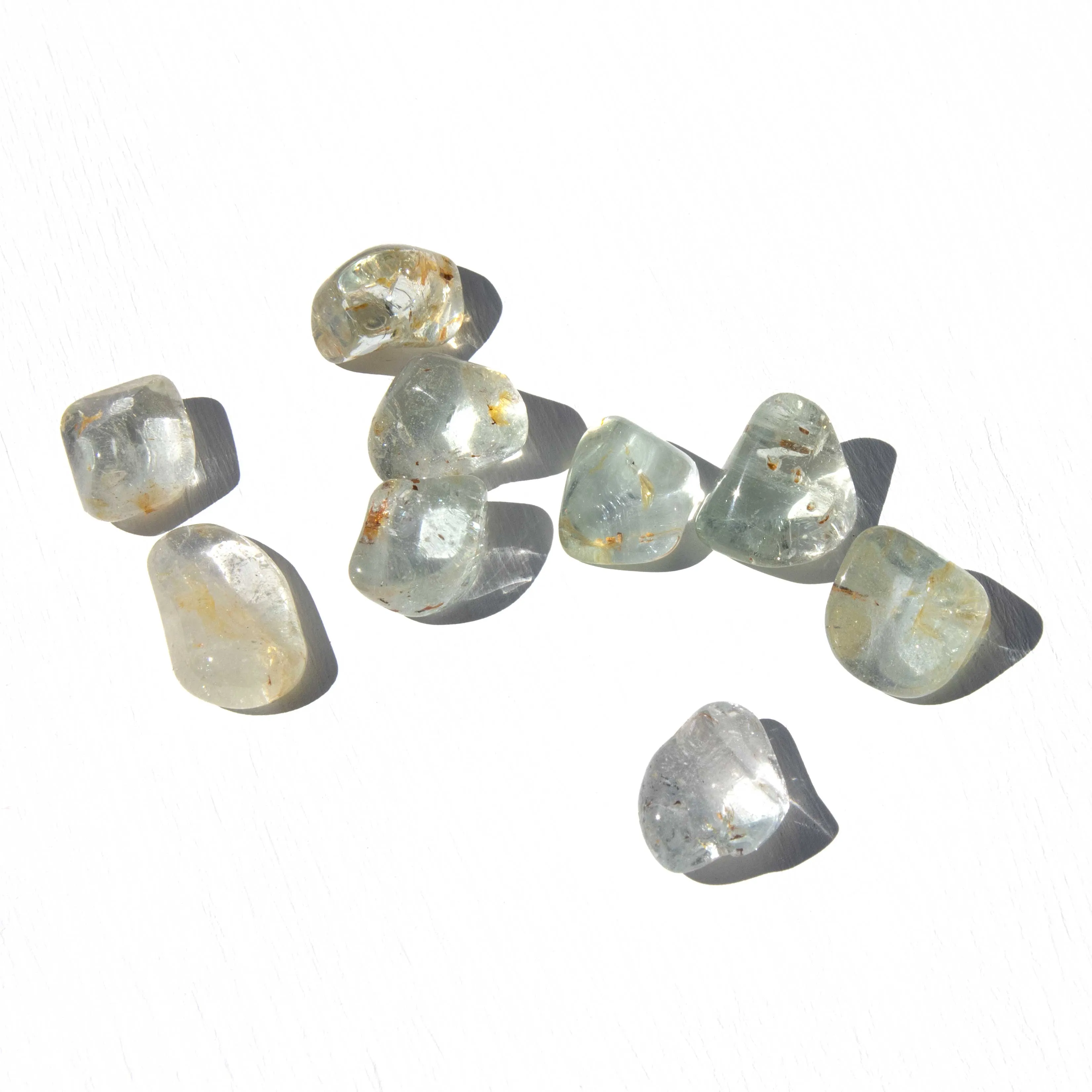 Topaz, Silver - Tumbled