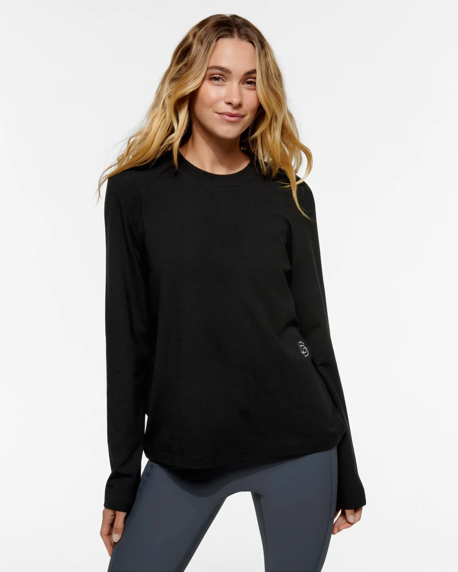 TRAVERSE MID-LAYER LONG SLEEVE TEE BLACK