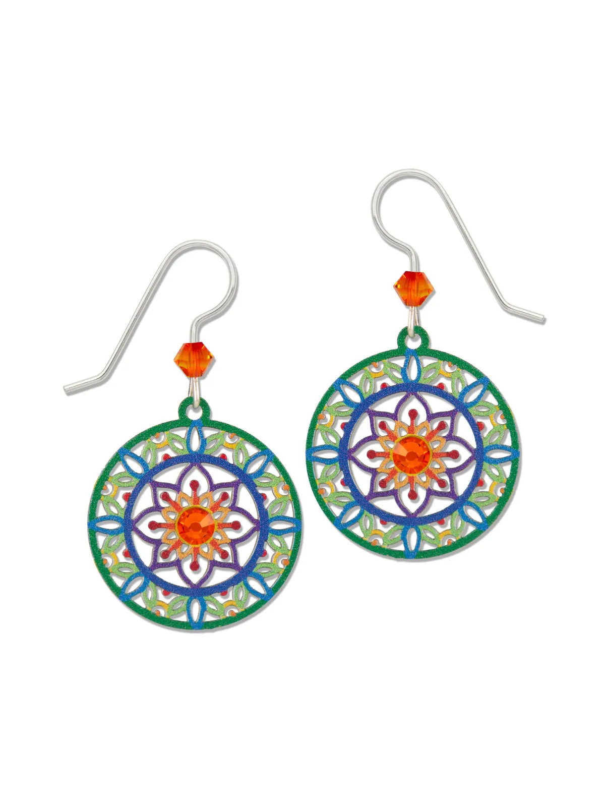 Vibrant Mandala Dangles by Adajio