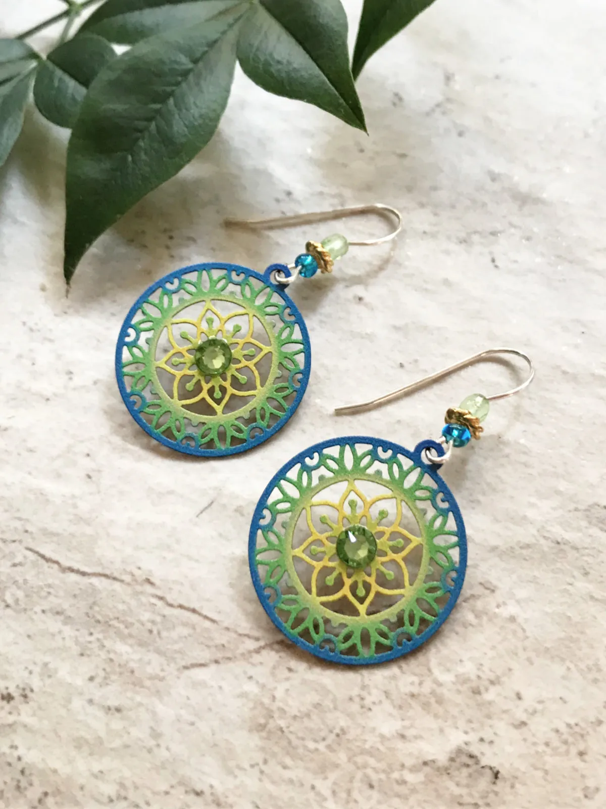 Vibrant Mandala Dangles by Adajio