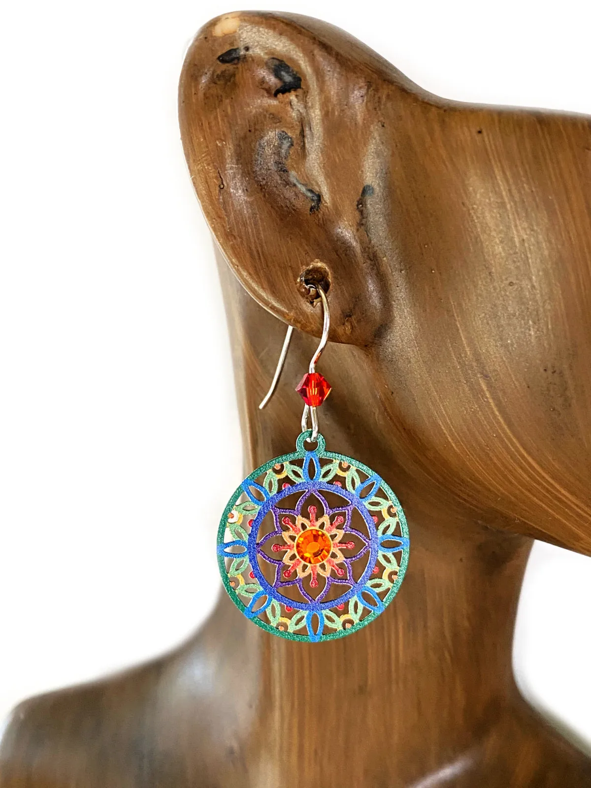 Vibrant Mandala Dangles by Adajio