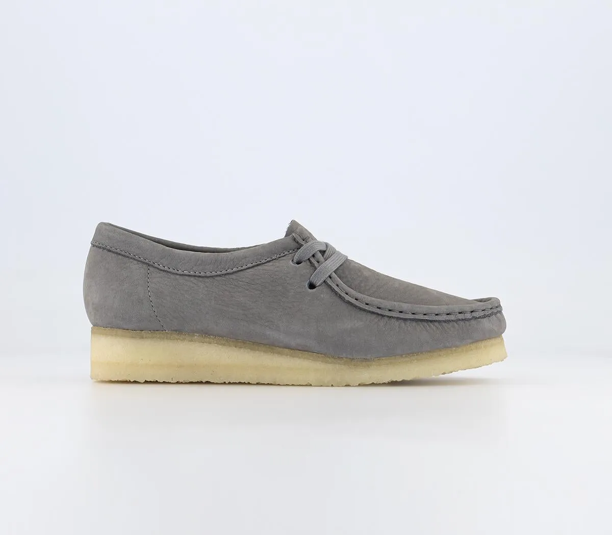 Womens Clarks Originals Womens Wallabee Grey Nubuck