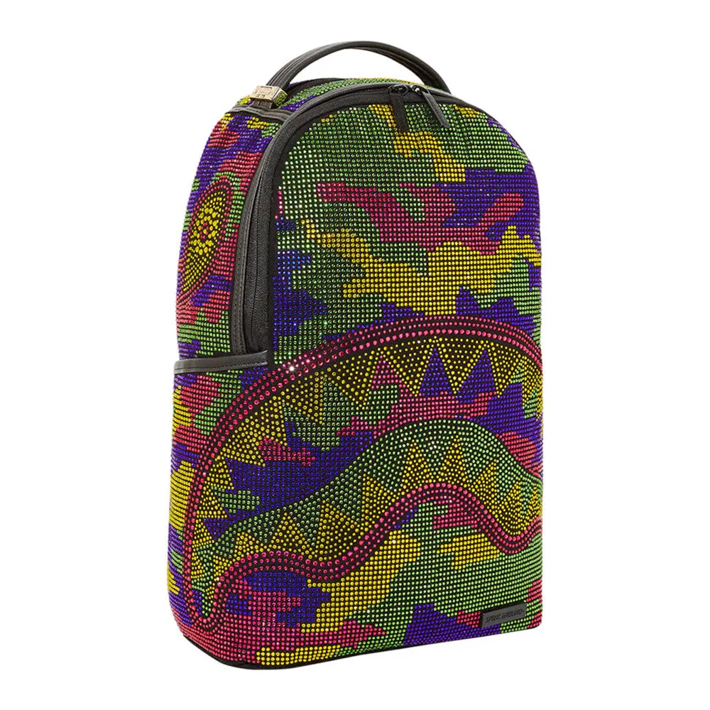 Zaino SPRAYGROUND con Strass All Over stampa Trippy Trinity Camo Crystal DLXSF