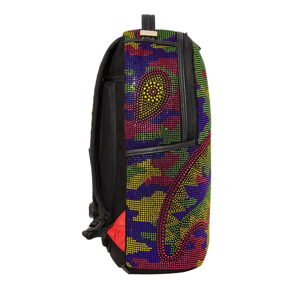 Zaino SPRAYGROUND con Strass All Over stampa Trippy Trinity Camo Crystal DLXSF